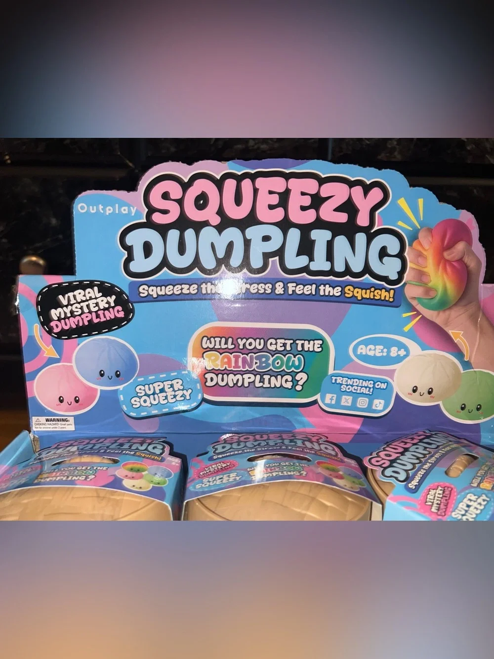 Sealed New Viral Squeezy Dumplings Mystery Rainbow Stress Toy